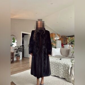 Vintage Chocolate Brown Mink Genuine Fur Jacket